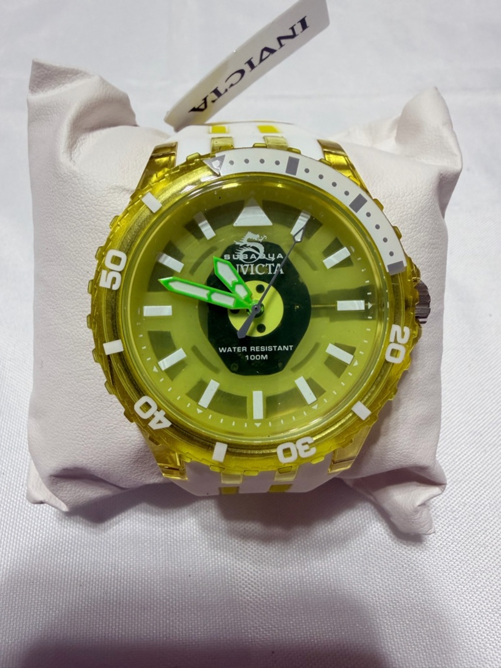Invicta Yellow & White Dive Watch